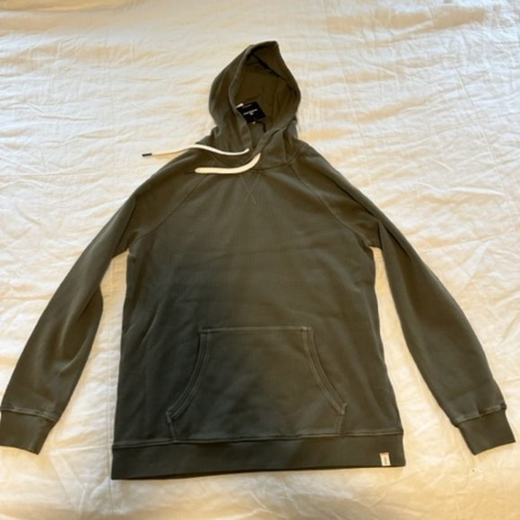 Medium Normal Brand Vintage Thermal Hoodie in Olive Green - Picture 1 of 4
